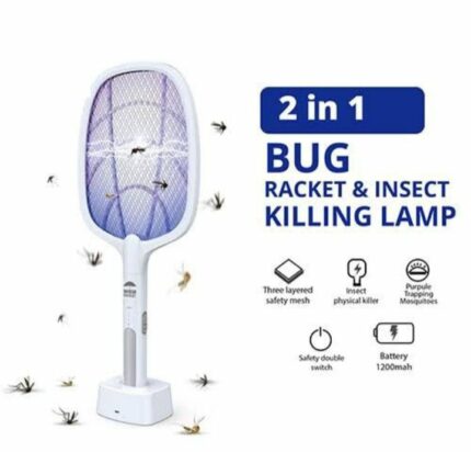 Original HXT Rechargeable 2 in 1 Insect Killer Racket & Lamp Imported Brand Long Battery High Efficiency